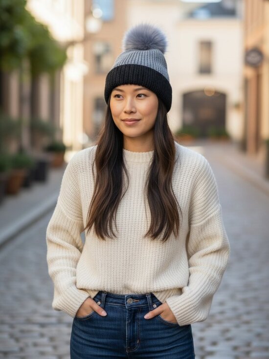 Black and Gray Reversible Hat main image 2